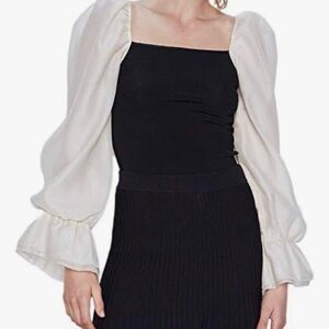 Zara Contrast Sleeve Top